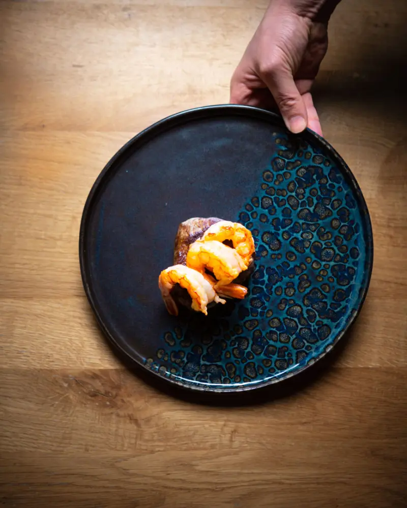 Shrimps auf Teller